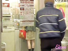 Asian Girl In A Shop With A Nice Ass Got Skirt Sharked
