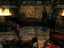 Fetish Dildos Inside Skyrim Game.  The Characters Are Having Fun!