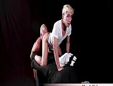 He Tries To Give A Lesson But This German Blonde Teen Is Too Sexy To Resist