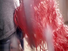 Incredible Sensual Blowjob From Amazing Redhead Dolly,  Quickie Doggy Style