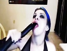 Gothic Woman Deepthroats And Facefucks Her Bbc