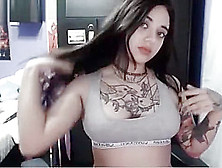 Sexy Goth Teen Showing Her Pert Boobs Wet Pussy