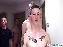 Gay Sexy Masculine Soldiers Naked Instructing The Fresh Recruits