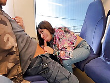 A Fellow Traveler Seduced A Guy On A Train And Gave Him A Blowjob In Public