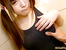 Cute Japanese Teen Girl In Black Swimsuit