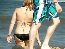 Candid Beack Swimsuit Phat Ass White Girl Bubble Butt Wiggle Hula Hoop 2