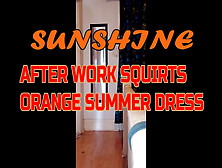 'sunshine' After Work Squirts Orange Summer Dress