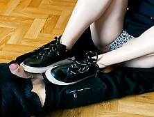 Girl In Sneakers Makes A Foot Fetish
