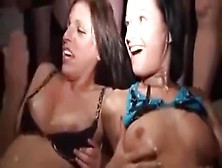 Street Sex With Two Brunette Women That Are Thin