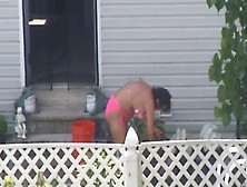 Spying On A Pink Bikini Milf 2 (Nice Horny Ass)