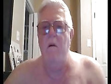 Grandpa Stroke On Webcam