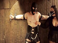 Mistress Takes Control Of Her Submissive On The Torment Wheel - Brazilian Bdsm Domination
