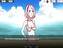 Pink Haired Hottie From Naruto Goes Down And Dirty In A Video Game