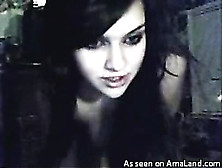 Hot Brunette Bombshell Flashes Her Perky Tits On The Webcam