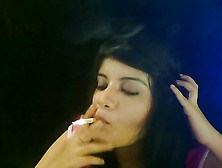 Heavy Smoking Indian Girl