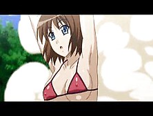 Two Hentai Girls Fucked In 3Some At The Beach