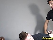 White Thug Dominated By 2 Black Cop Cocks
