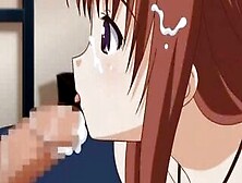 Hentai Girl Tit Fucking And Rubbing Huge Dick Gets A Facial