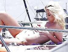 Babe Tanning In The Yacht And Pounded