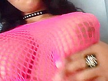 Hot Chick In Pink Lace Knows How To Blow