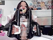 Cosplay Poor Shemale Chick Masturbates With A Powerful Machine