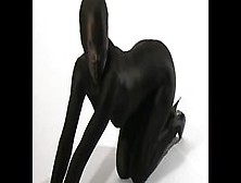Pornmade In Black Nylon Catsuit (Clip)