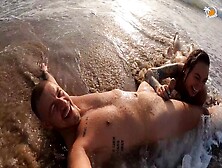 Wifey Blows My Schlong With Swallow On An Empty Beach
