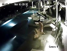 Hotel Camera Capture Couple Fucking By The Pool
