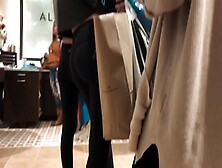 Candid Cute College Girls Shopping