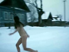 Girls Play With Snow