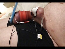 Extreme Ballstretching And Slapping With Hard Estim.  Hands Free Orgasm