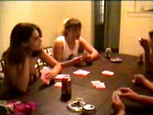 Group Of Girlfriends All Play Strip Poker Together