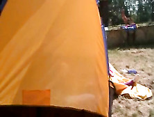 Loly Jerkingoff Off In The Outdoor Tent