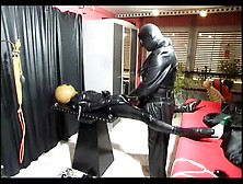 Kinky Latex And Leather Play In Dungeon