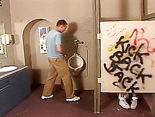 Sexy Blonde Fucked Hard In Toilets By White Cock