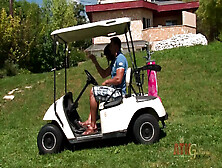 Sexy Teen Learns To Play Golf With A Big Club