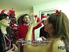 Watch This Naughty Brunette Cheat On Her Husband With A Naughty Santa In Pov Christmas Sex Video!