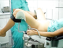 Careful Examination Of The Patient On The Gyno Chair
