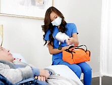 Anal Sex With The Asian Nurse Is The Best Treatment For The Man