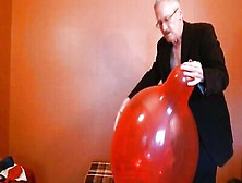Old Pervert Blows A Big Balloon And Humps It In Solo Video