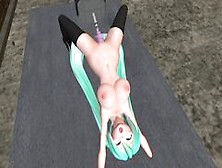 3D Hentai Anime Hatsune Miku Cosplay Fuck Machine Ahegao