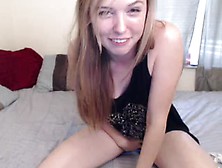 Gorgeous Blonde Teen Toys On Cam
