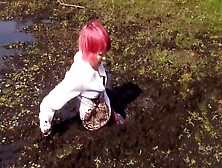 School Girl Gets Stuck In Quicksand