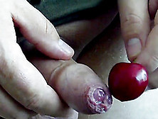 Here Is A Brand New Clip Showing Me (Male), My Uncut Cock And A Cherry.