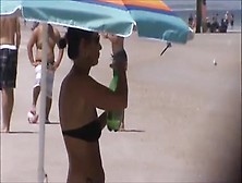 Candid Sexy Asian Milf Crotch & Ass Shot 151,  Roll Up Bikini