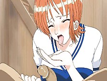 1 Piece - Nami Bj And Cumshot Facial - Asian Cartoon Self Perspective P56