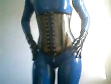Blue Latex Doll