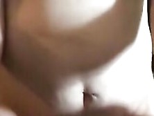Cumming All Over Young Brunettes Boobies