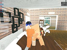 Fucking A Sexy Brunette With A Wide Bum - Roblox Sex