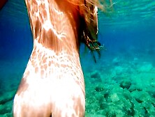 Risky Nailed Swim Women Underwater Outdoors Anal And Snatch Pounded